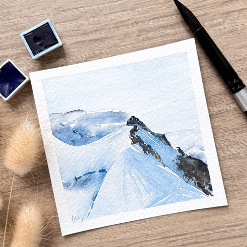 Mont-Blanc - Aquarelle originale