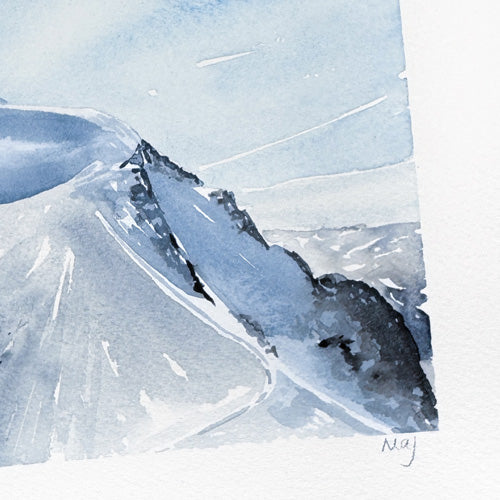 Mont-Blanc - Aquarelle originale