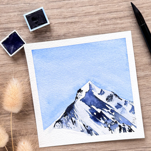Mont-Blanc - Aquarelle originale