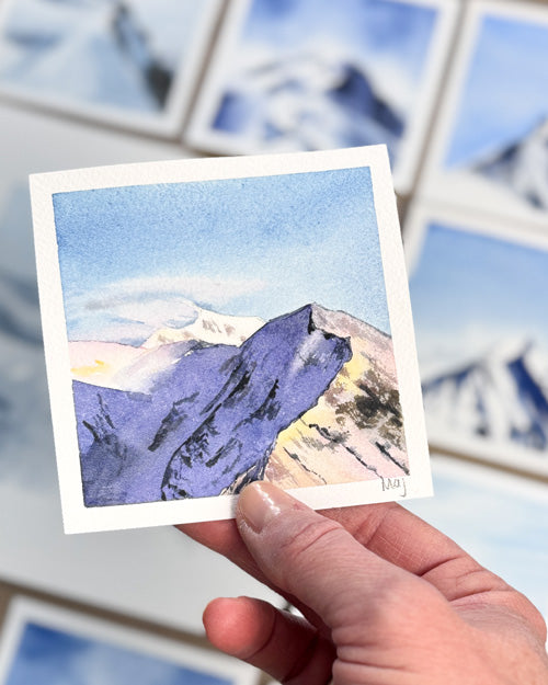Mont-Blanc - Aquarelle originale
