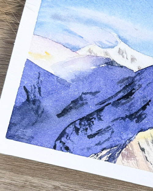 Mont-Blanc - Aquarelle originale