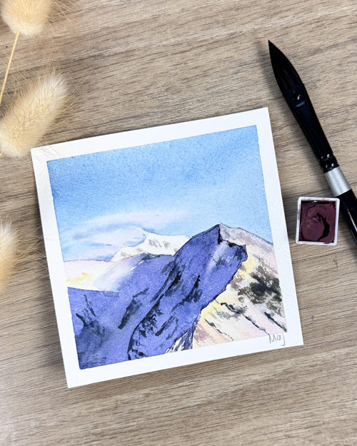 Mont-Blanc - Aquarelle originale