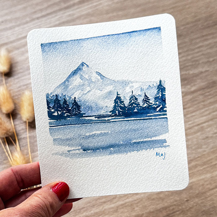 Monochrome bleu n°4 - Aquarelle originale