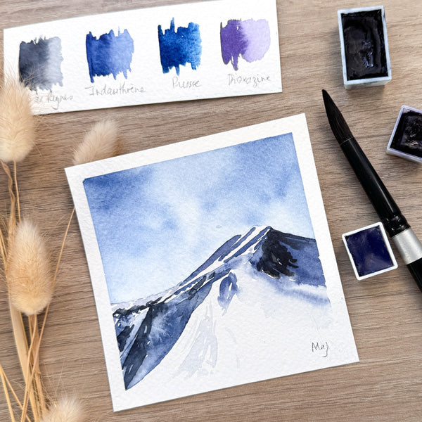 Mont-Blanc - Aquarelle originale