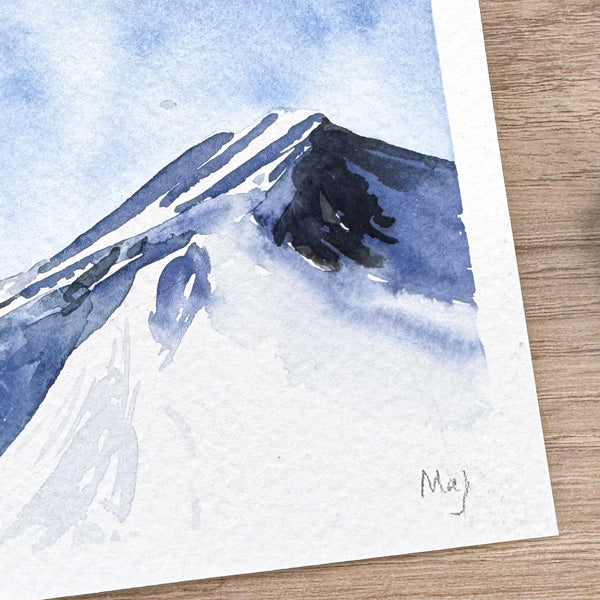 Mont-Blanc - Aquarelle originale