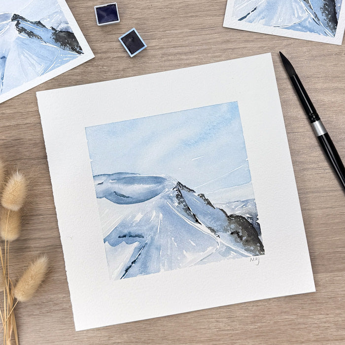 Mont-Blanc - Aquarelle originale