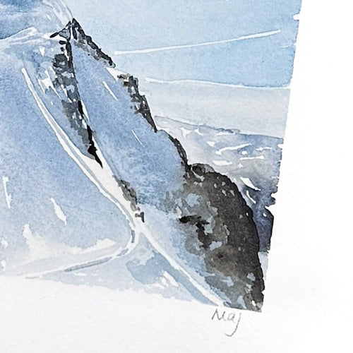 Mont-Blanc - Aquarelle originale