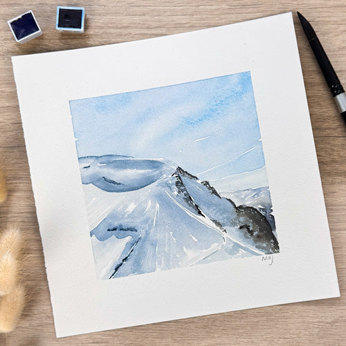 Mont-Blanc - Aquarelle originale