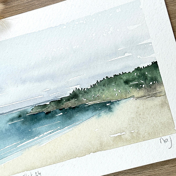 Aquarelle "Plage du Perello"