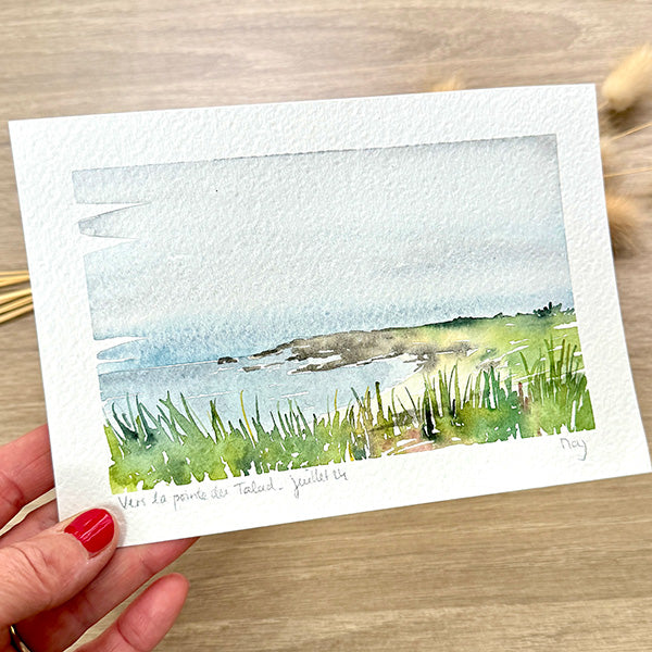 Aquarelle "Vers la Pointe du Talud"