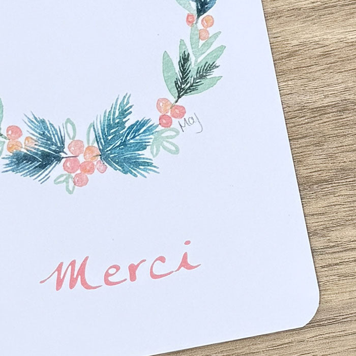 Carte Merci couronne et son enveloppe